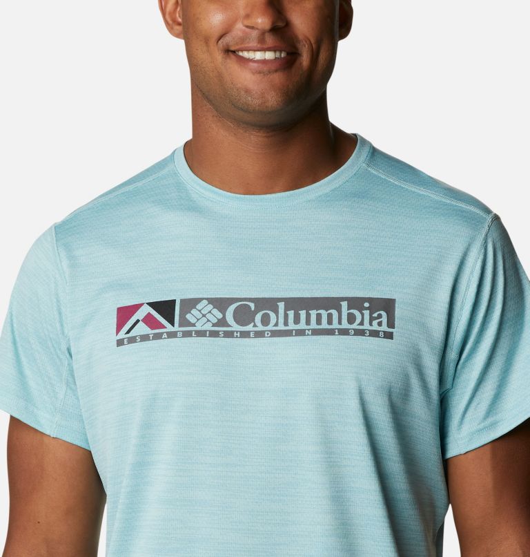 T-shirt imprimé à manches courtes Alpine Chill Zero Homme - Grandes tailles, Color: Icy Morn Heather, Ridgescape Graphic