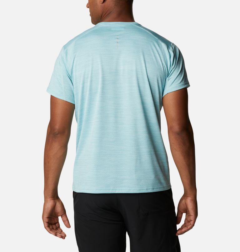 Men's Alpine Chill Zero Graphic Short Sleeve Shirt - Tall, Color: Icy Morn Heather, Ridgescape Graphic