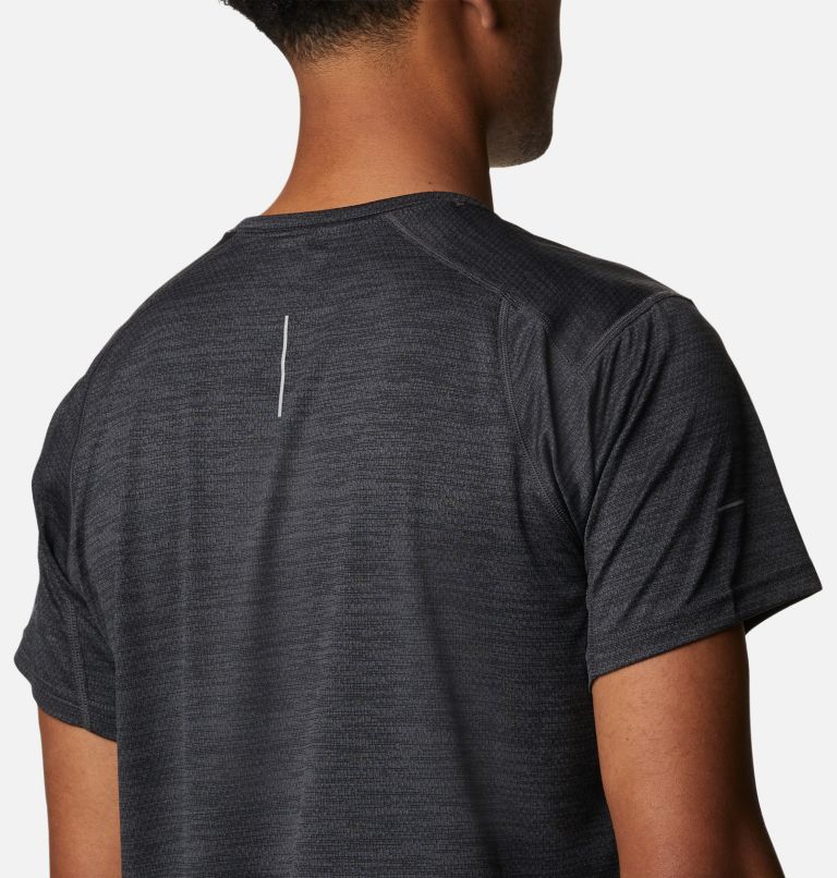 Thumbnail: Camiseta técnica estampada Alpine Chill Zero para hombre, Color: Black Heather, Ridgescape Graphic, image 5