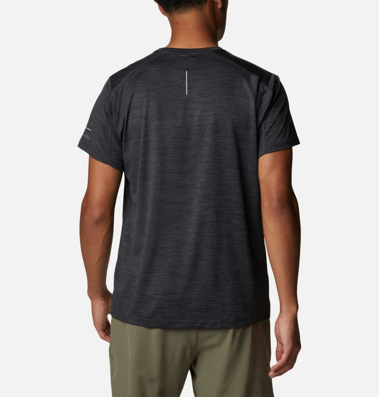 Camiseta técnica estampada Alpine Chill Zero para hombre, Color: Black Heather, Ridgescape Graphic, image 2
