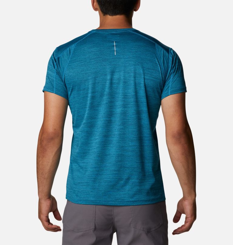 Thumbnail: Camiseta técnica estampada Alpine Chill Zero para hombre, Color: Deep Marine Heather, Ridgescape Graphic, image 2