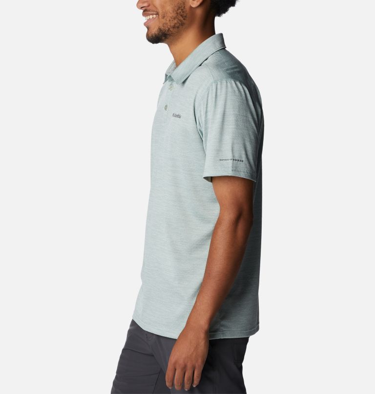 Men's Alpine Chill Zero Polo, Color: Niagara Heather, image 3
