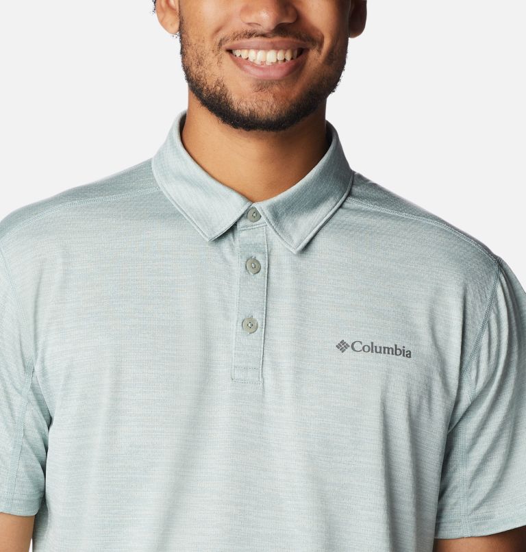 Men's Alpine Chill Zero Polo, Color: Niagara Heather, image 4