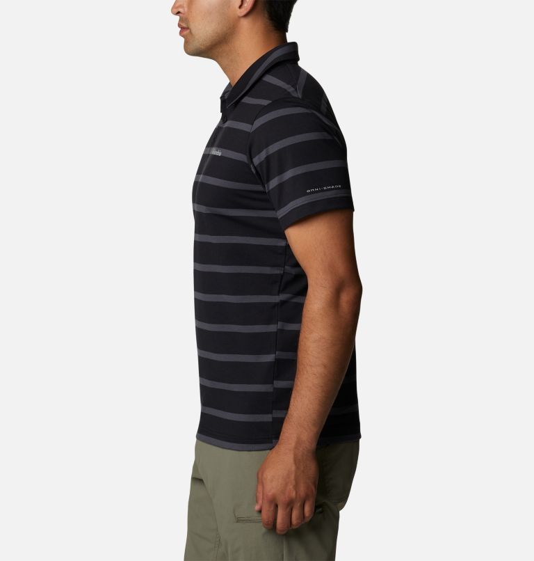 Polo Sun Trek Homme, Color: Black, Shark Heather Stripe, image 3