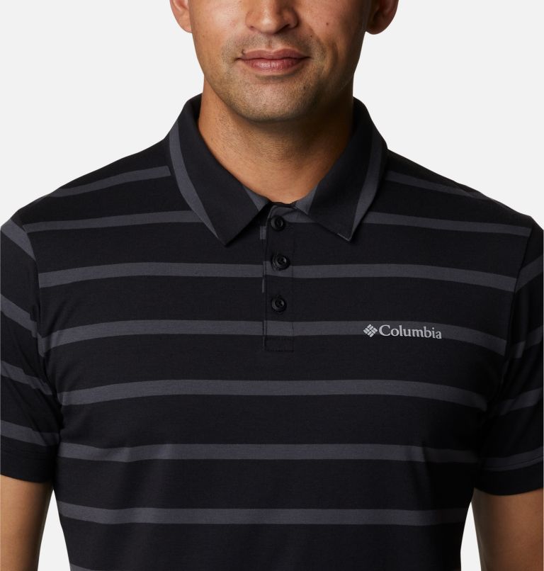 Polo Sun Trek Homme, Color: Black, Shark Heather Stripe, image 4