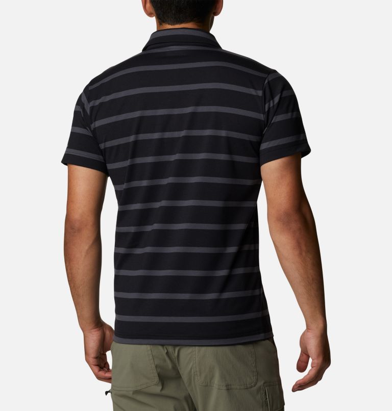 Polo Sun Trek Homme, Color: Black, Shark Heather Stripe, image 2