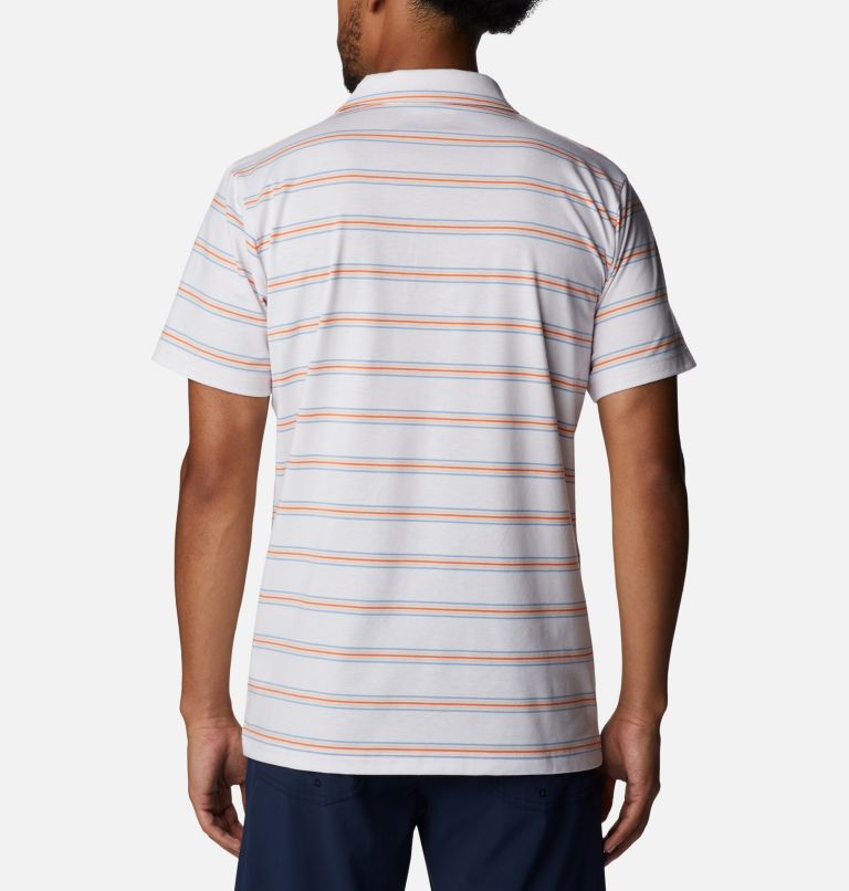 Men's Sun Trek Polo, Color: White Scattered Stripe, image 2