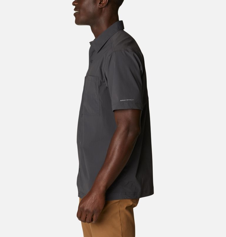Men's Tech Trail Woven Short Sleeve Shirt, Color: Shark, image 3