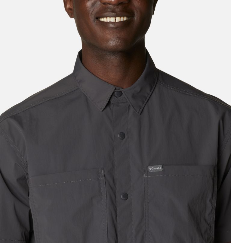 Chemise tissée à manches courtes Tech Trail Homme, Color: Shark, image 4