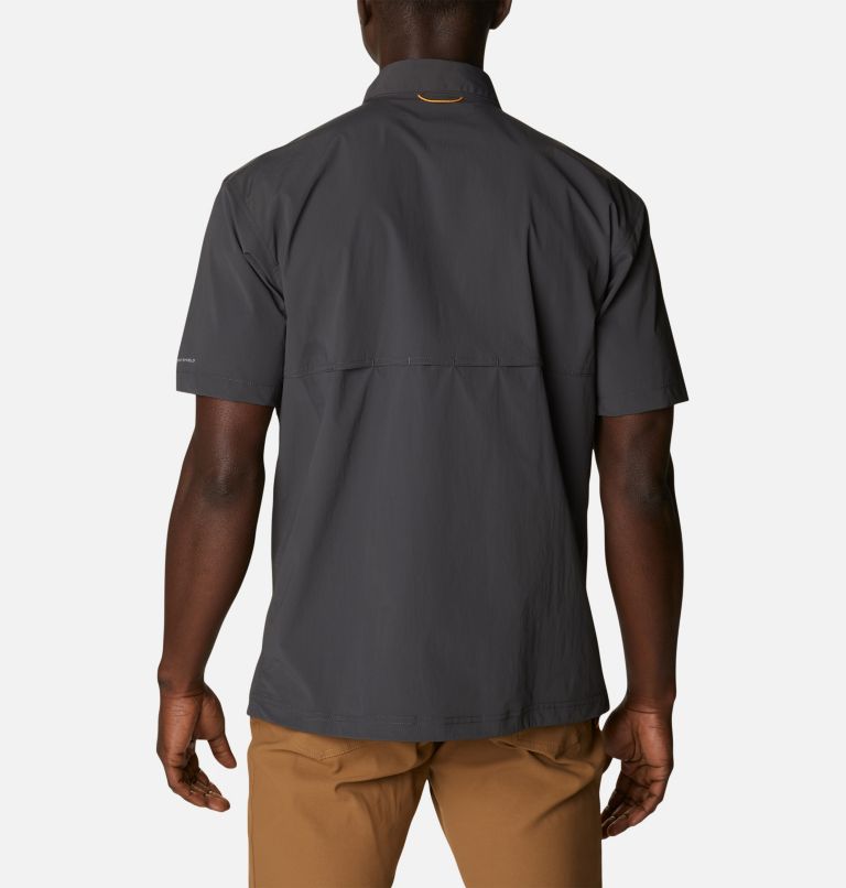 Thumbnail: Men's Tech Trail Woven Short Sleeve Shirt, Color: Shark, image 2