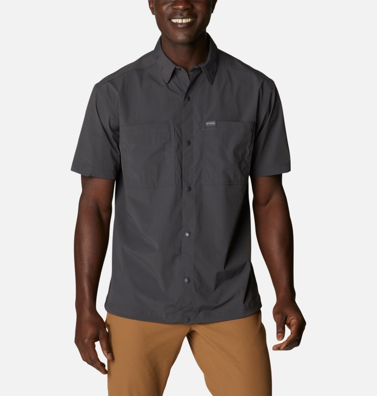 Men's Tech Trail Woven Short Sleeve Shirt, Color: Shark, image 1