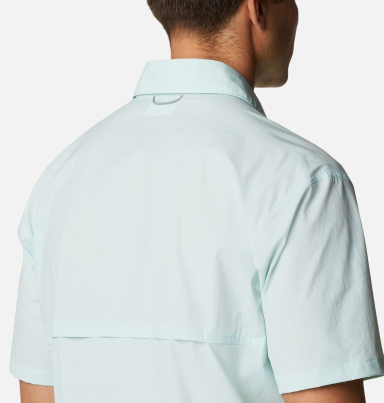 Men's Tech Trail Woven Short Sleeve Shirt, Color: Icy Morn