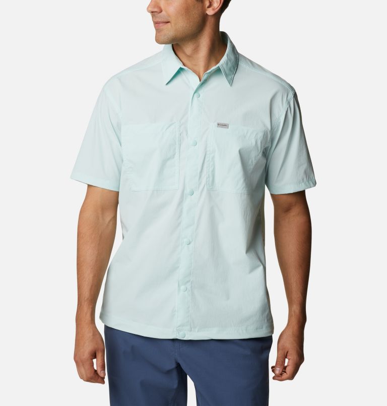 Men's Tech Trail Woven Short Sleeve Shirt, Color: Icy Morn