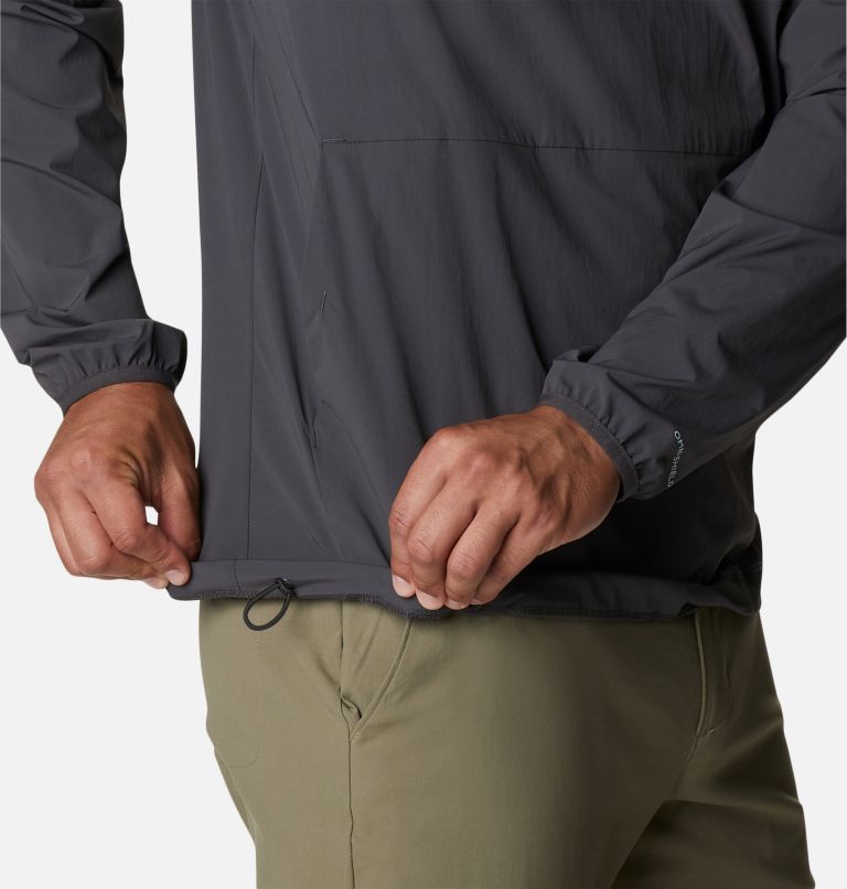 Men's Tech Trail Woven Pullover Shirt, Color: Shark, image 6