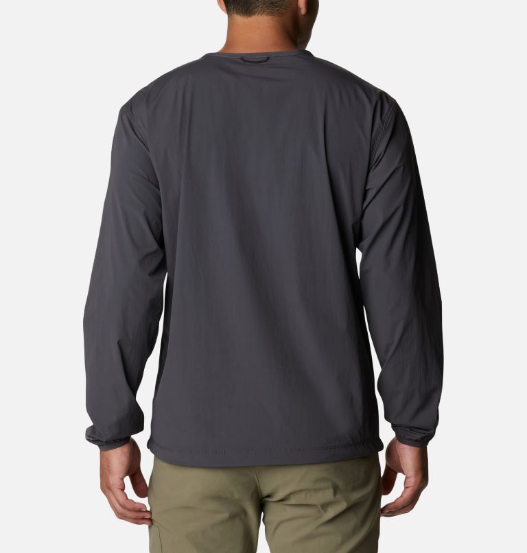 Men's Tech Trail Woven Pullover Shirt, Color: Shark, image 2