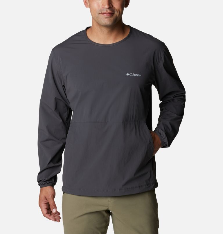 Men's Tech Trail Woven Pullover Shirt, Color: Shark, image 1