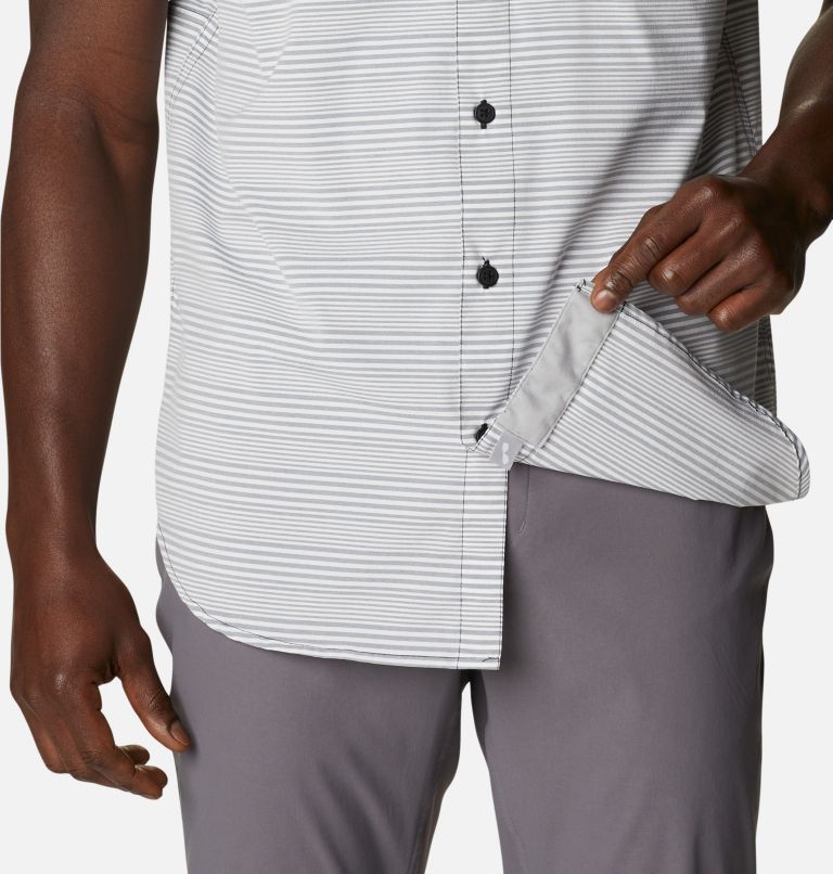 Men's Twisted Creek III Short Sleeve Shirt, Color: Black Wave Crest Stripe, image 6
