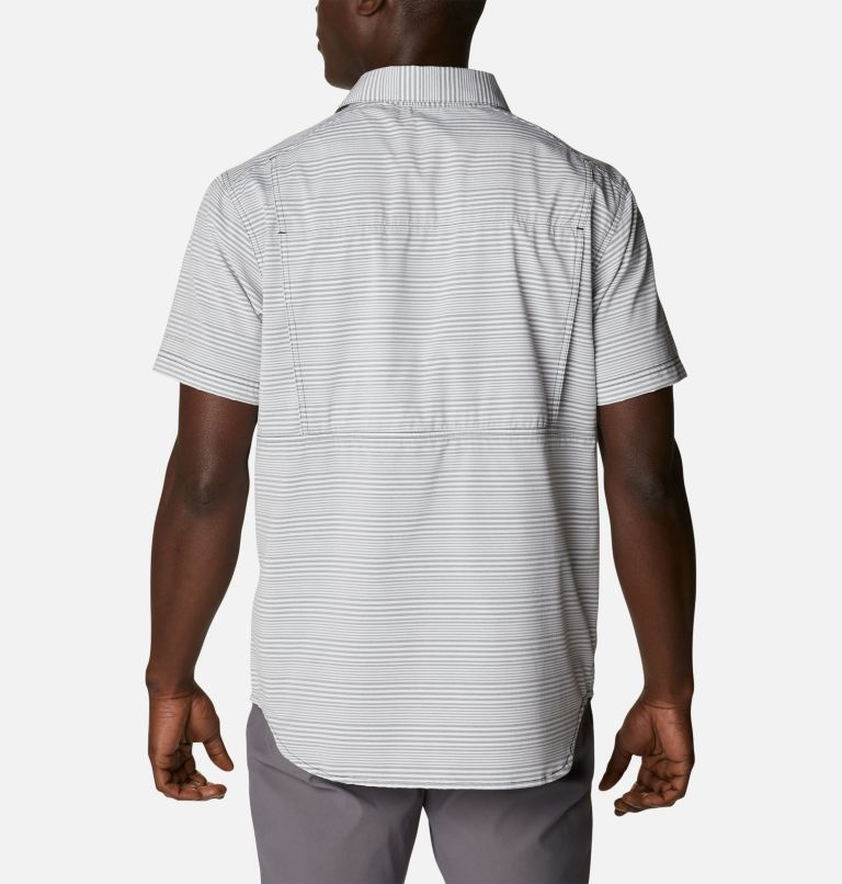 Men's Twisted Creek III Short Sleeve Shirt, Color: Black Wave Crest Stripe