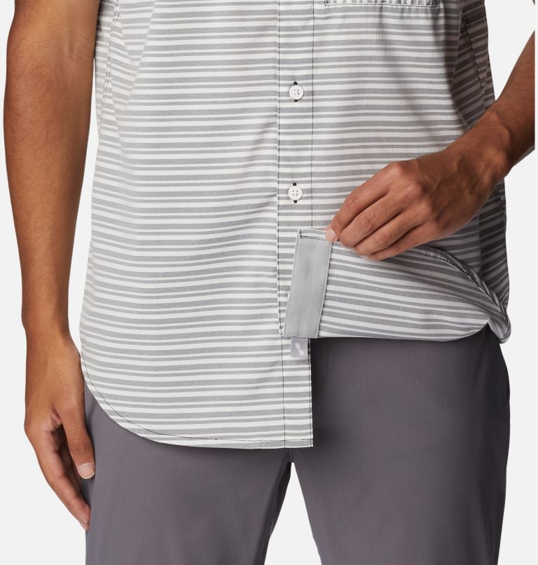 Men's Twisted Creek III Short Sleeve Shirt, Color: Black Basic Stripe, image 6