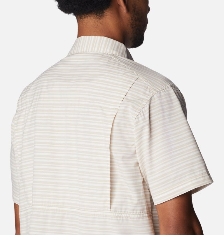 Men's Twisted Creek III Short Sleeve Shirt, Color: Ancient Fossil Basic Stripe, image 5