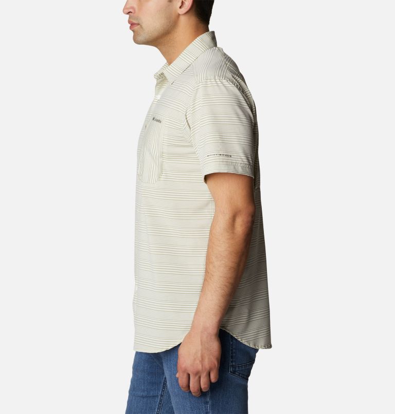 Men's Twisted Creek III Short Sleeve Shirt, Color: Savory Wave Crest Stripe, image 3