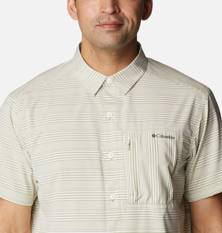 Men's Twisted Creek III Short Sleeve Shirt, Color: Savory Wave Crest Stripe, image 4