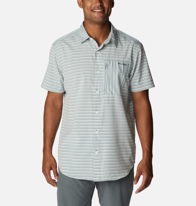 Men's Twisted Creek III Short Sleeve Shirt- Tall, Color: Metal Basic Stripe, image 1
