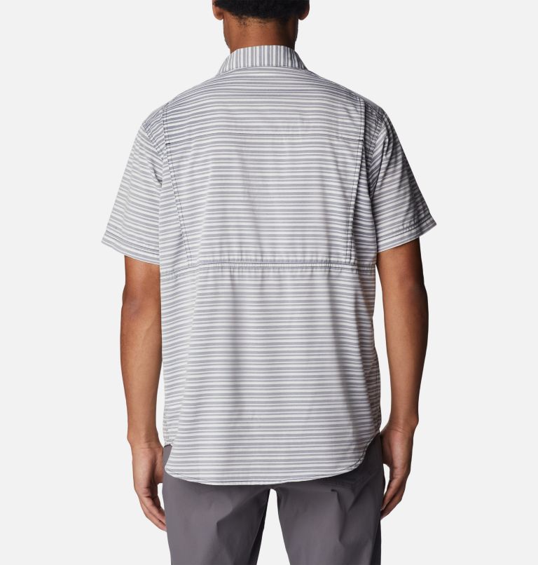 Men's Twisted Creek III Short Sleeve Shirt, Color: Collegiate Navy Basic Stripe, image 2