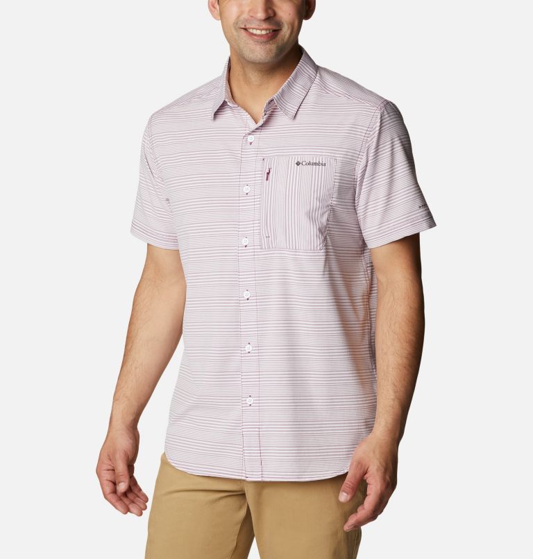 Chemise à manches courtes Twisted Creek III Homme, Color: Red Onion Wave Crest Stripe, image 1