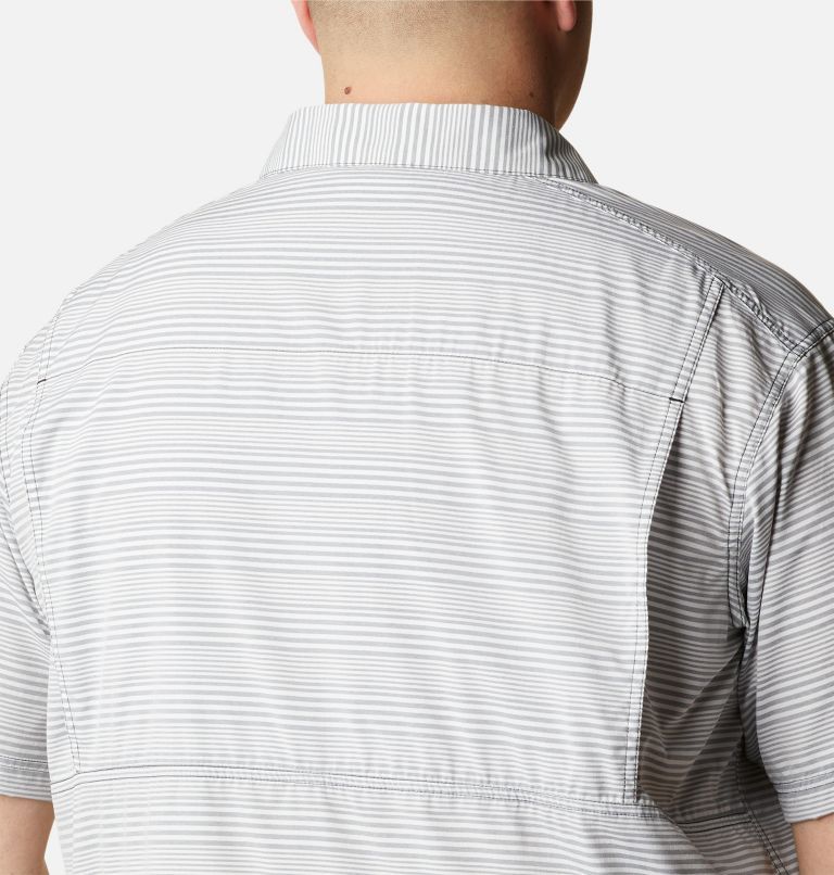 Men's Twisted Creek III Short Sleeve Shirt - Big, Color: Black Wave Crest Stripe