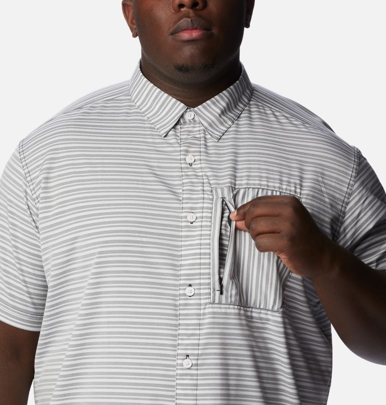 Men's Twisted Creek III Short Sleeve Shirt - Big, Color: Black Basic Stripe, image 4