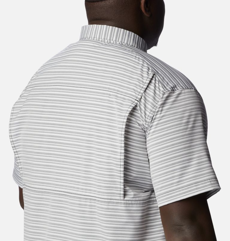 Thumbnail: Men's Twisted Creek III Short Sleeve Shirt - Big, Color: Black Basic Stripe, image 5