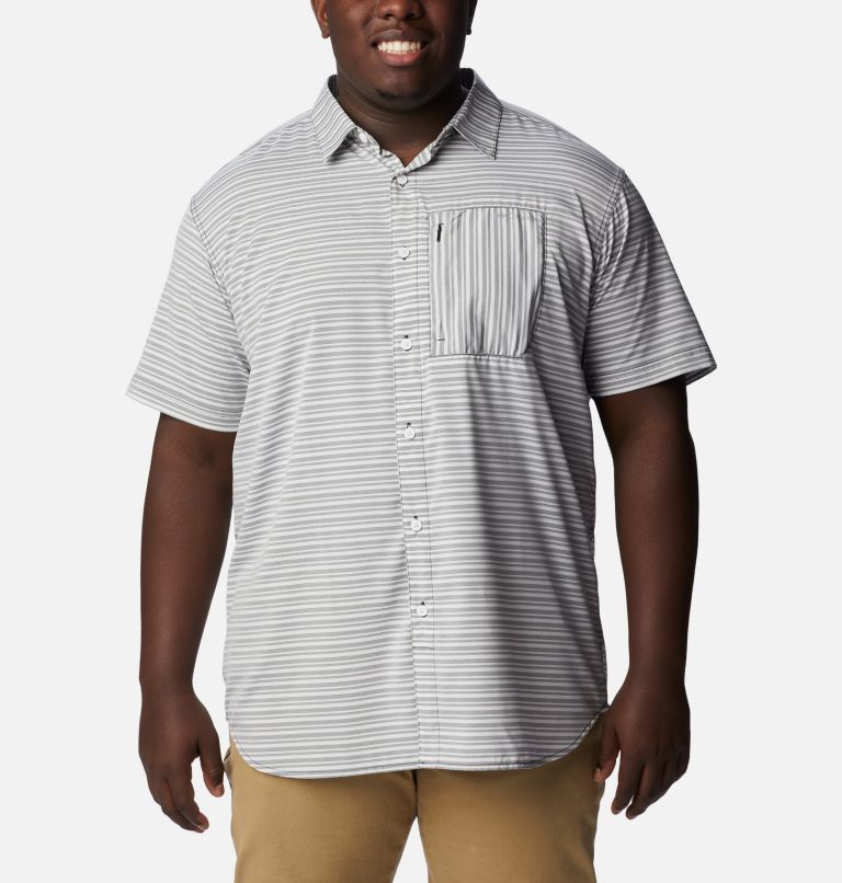 Men's Twisted Creek III Short Sleeve Shirt - Big, Color: Black Basic Stripe, image 1