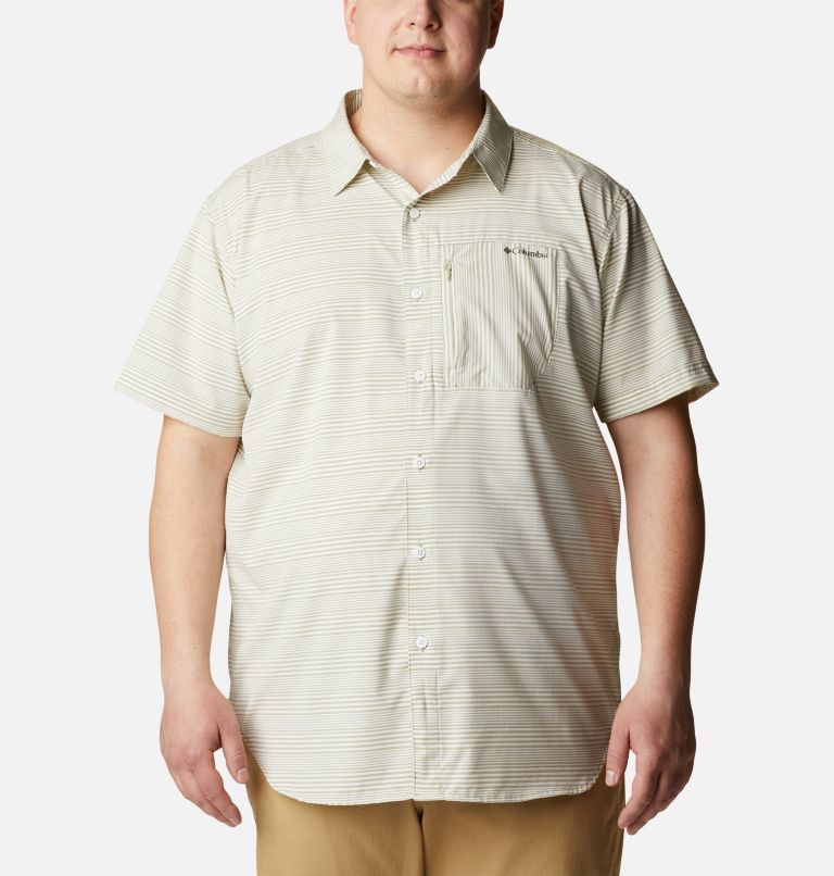 Thumbnail: Men's Twisted Creek III Short Sleeve Shirt - Big, Color: Savory Wave Crest Stripe, image 1