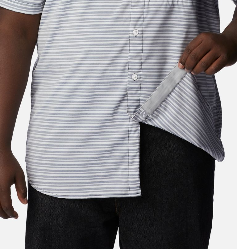 Men's Twisted Creek III Short Sleeve Shirt - Big, Color: Collegiate Navy Basic Stripe, image 6