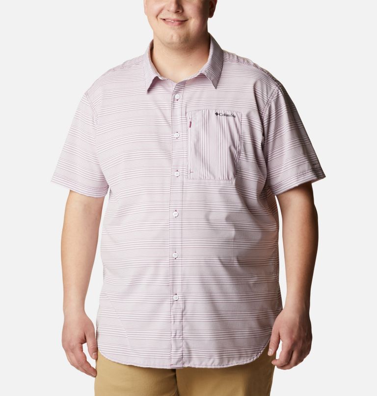 Men's Twisted Creek III Short Sleeve Shirt - Big, Color: Red Onion Wave Crest Stripe, image 1