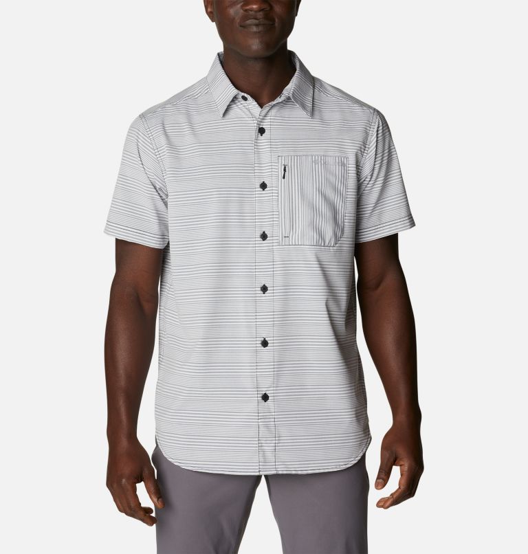 Chemise à manches courtes Twisted Creek III Homme - Grandes tailles, Color: Black Wave Crest Stripe