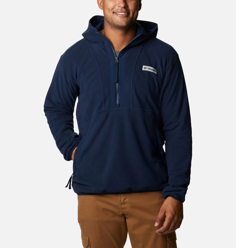 Men's Back Bowl Lite Half Zip Fleece Hoodie, Color: Collegiate Navy