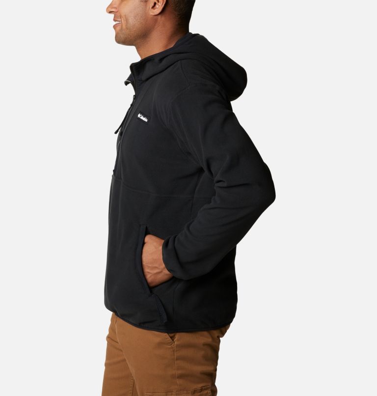 Men’s Backbowl Lite Half Zip Fleece Hoodie, Color: Black, image 3