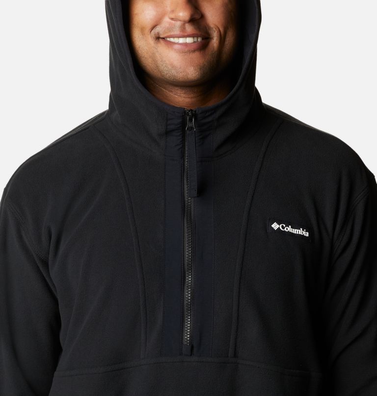 Men’s Backbowl Lite Half Zip Fleece Hoodie, Color: Black, image 4