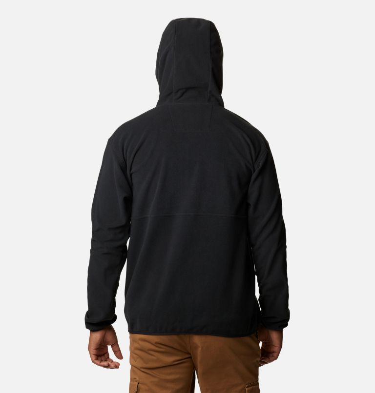 Thumbnail: Men’s Backbowl Lite Half Zip Fleece Hoodie, Color: Black, image 2