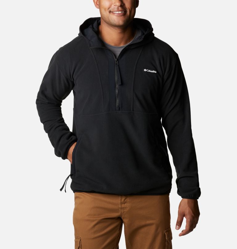 Men’s Backbowl Lite Half Zip Fleece Hoodie, Color: Black, image 1