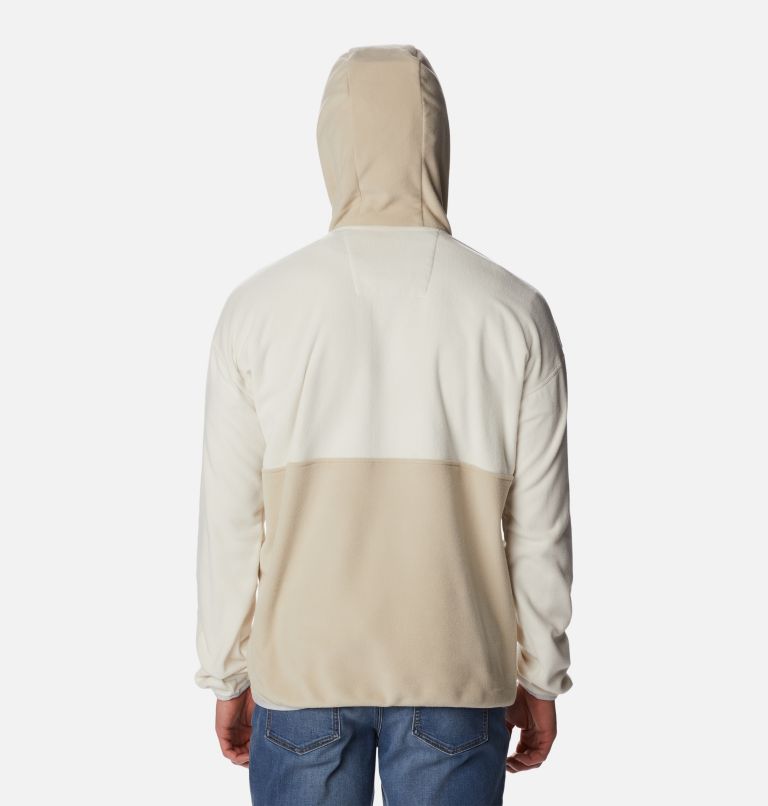 Men’s Backbowl Lite Half Zip Fleece Hoodie, Color: Chalk, Ancient Fossil, Nimbus Grey, image 2