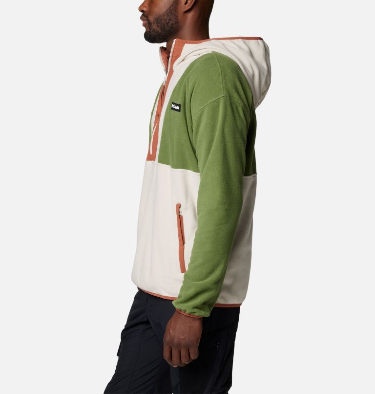 Men’s Backbowl Lite Half Zip Fleece Hoodie, Color: Canteen, Dark Stone, Auburn, image 3