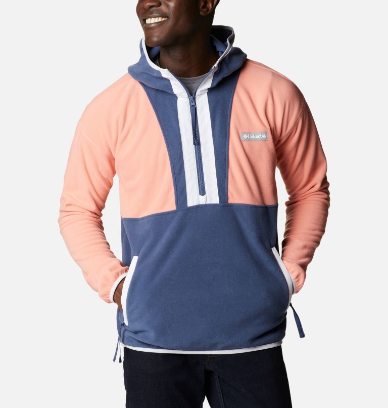 Backbowl Lite Half Zip Hoodie | 879 | M, Color: Coral Reef, Dark Mountain, White, image 5