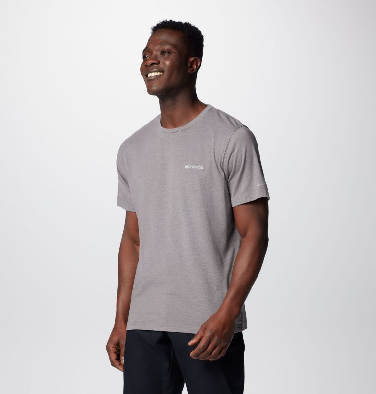 Thumbnail: Men's Thistletown Hills Short Sleeve Shirt, Color: City Grey Heather, image 4