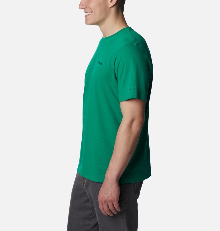 Thumbnail: Men's Thistletown Hills Short Sleeve Shirt - Tall, Color: Bamboo Forest, image 3