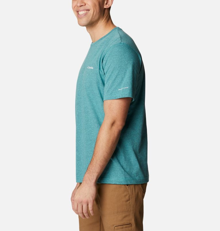 Thumbnail: Thistletown Hills Short Sleeve | 362 | M, Color: Electric Turquoise, Collegiate Navy, image 3