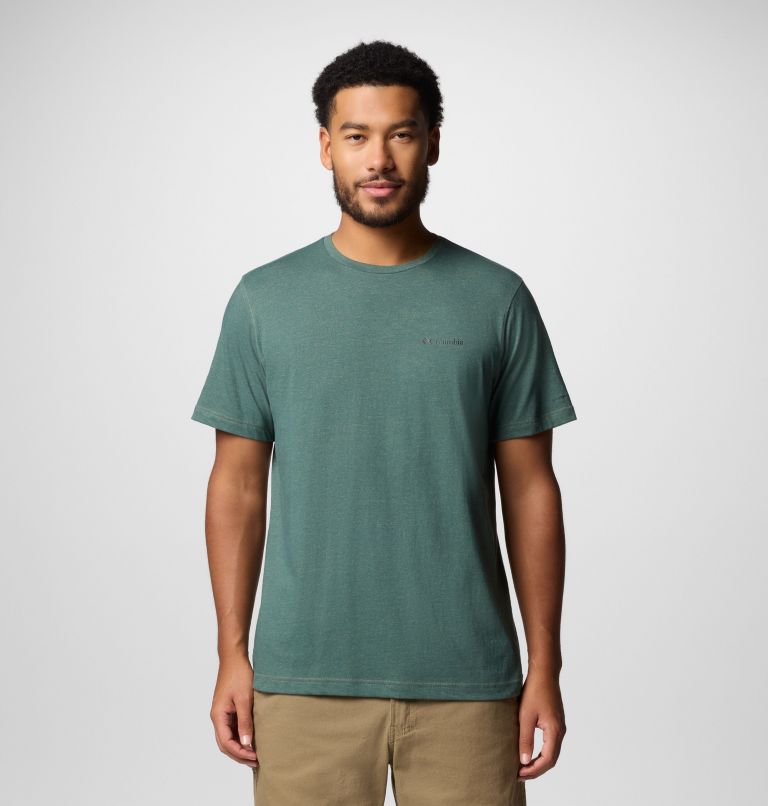 T-shirt technique Thistletown Hills Homme, Color: Stone Green Heather, image 1