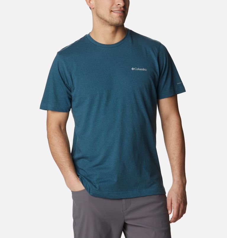 Men's Thistletown Hills Short Sleeve Shirt, Color: Night Wave Heather, image 4